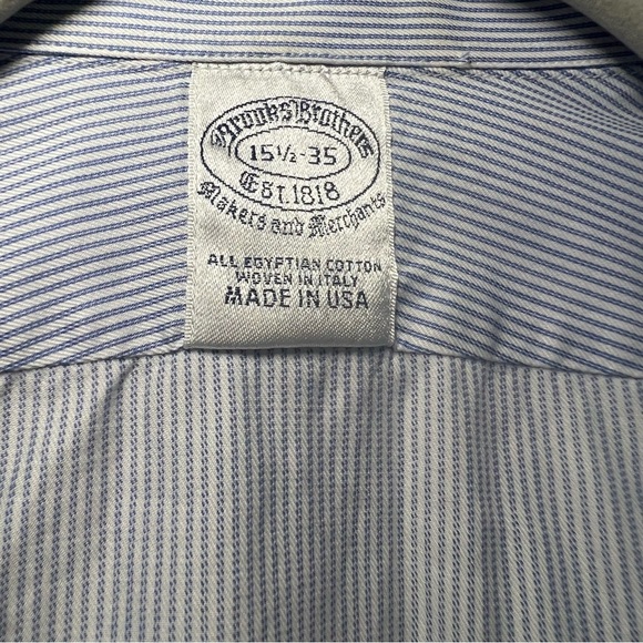 Brooks Brothers Pin Stripes Classic Button Down dress shirt Makers & Merchants - Picture 10 of 11